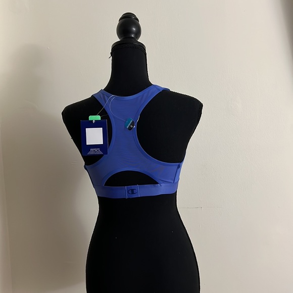 🆕CHAMPION Blue Racerback Sports Bra - Size: S - Picture 4 of 8